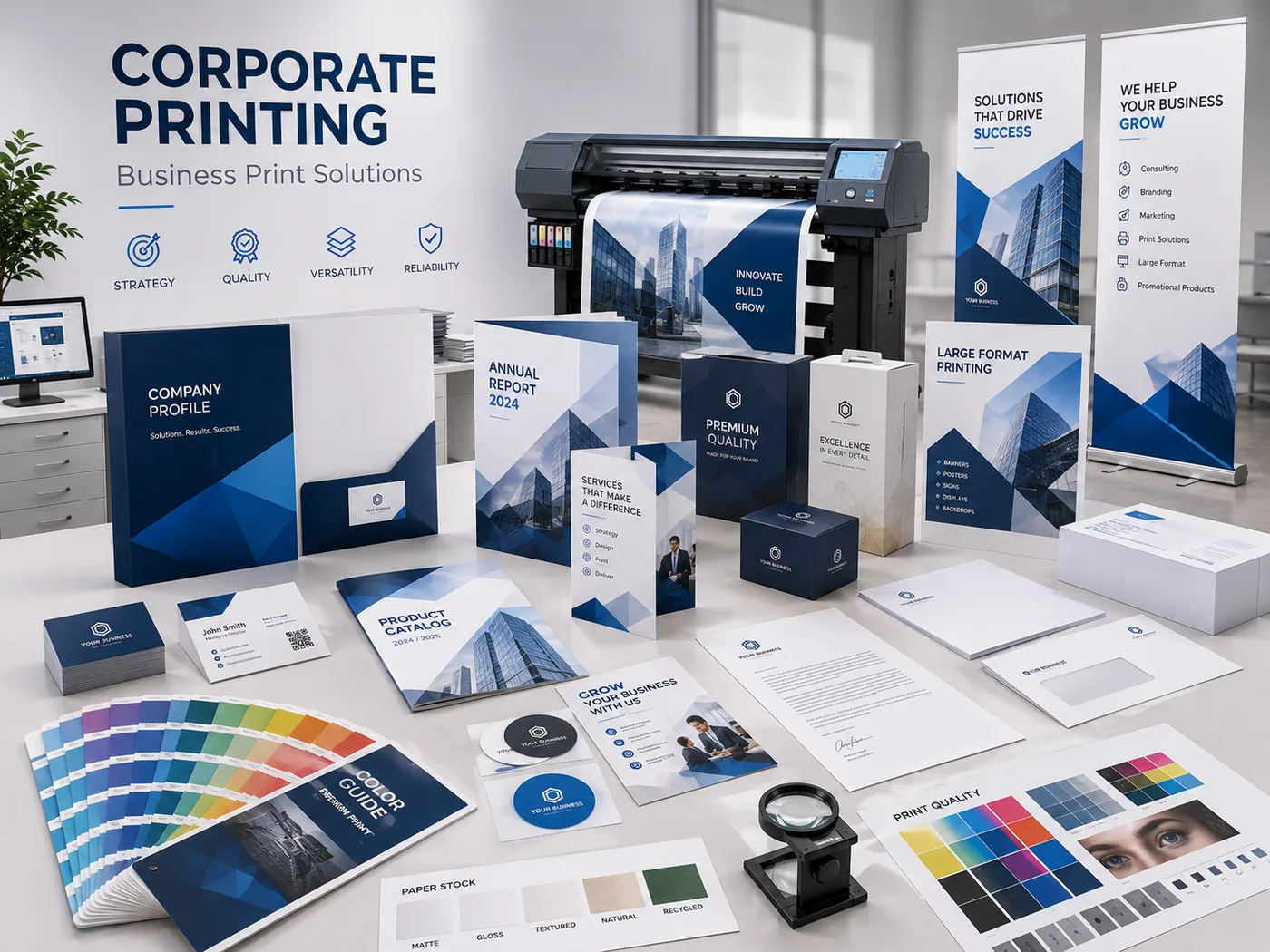Corporate print and large format materials